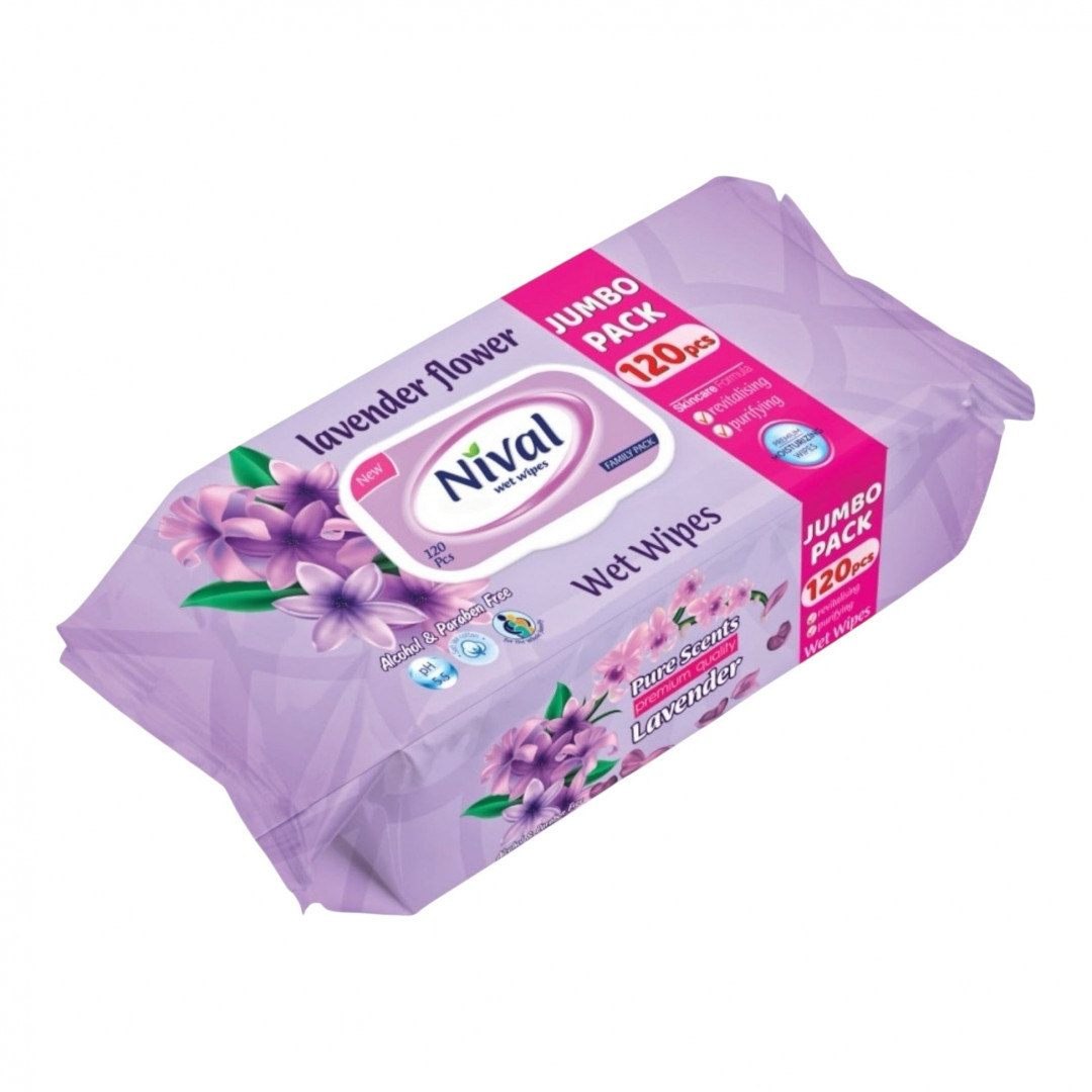 Nival Lavender - vlhčené utierky 120ks/bal
