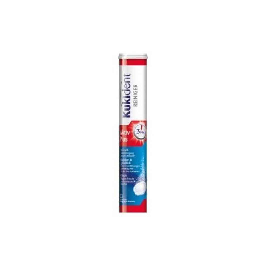 Kukident Aktív Plus - čistiace tablety na zubné náhrady 33ks