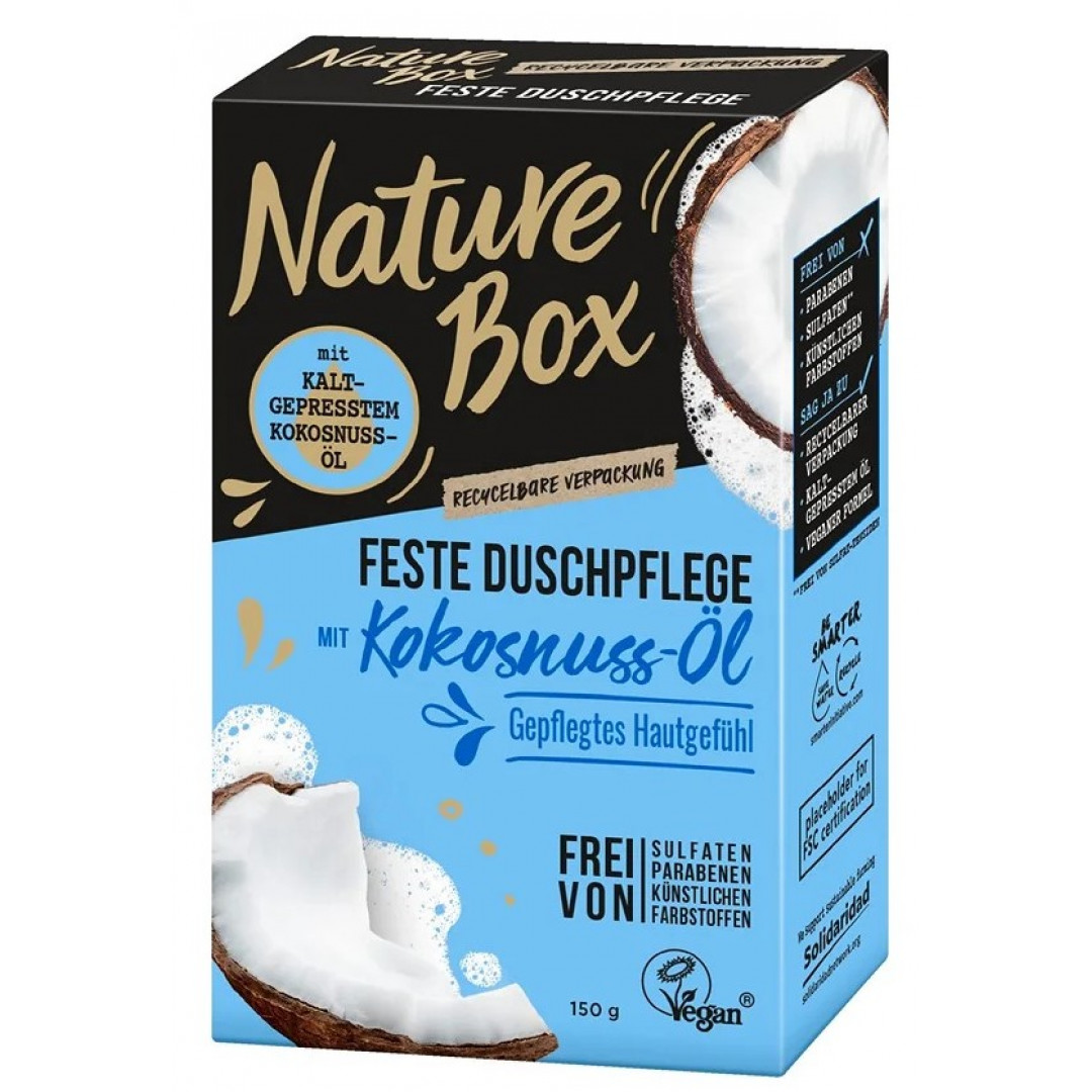 Nature Box Peeling Kokosnuss Öl - tuhý sprchový gél 90g