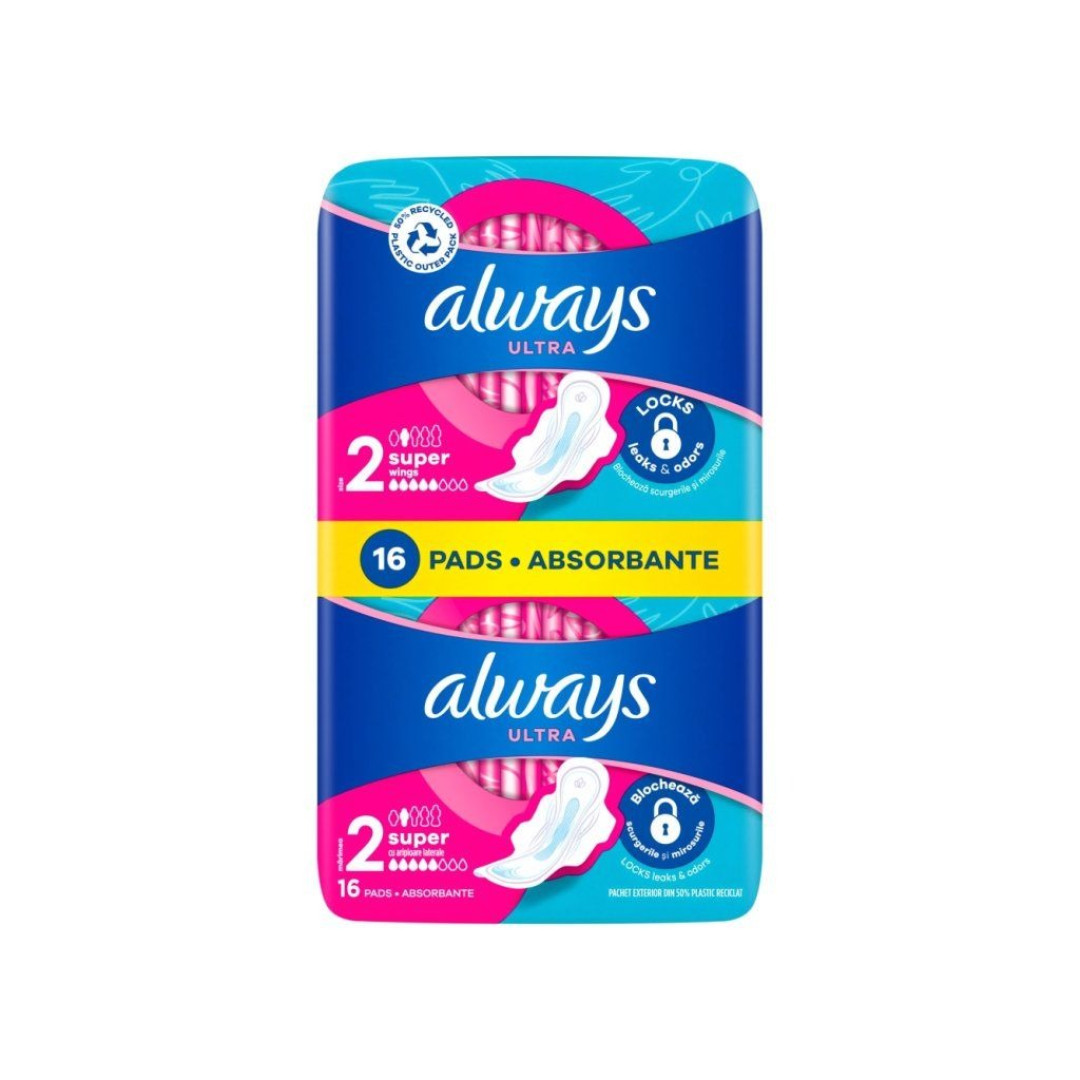 Always Ultra Super - dámske hygienické vložky 16ks