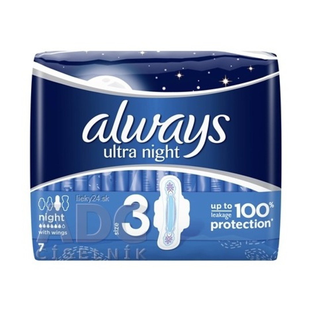 Always Ultra Day & Night - dámske hygienické vložky 7ks