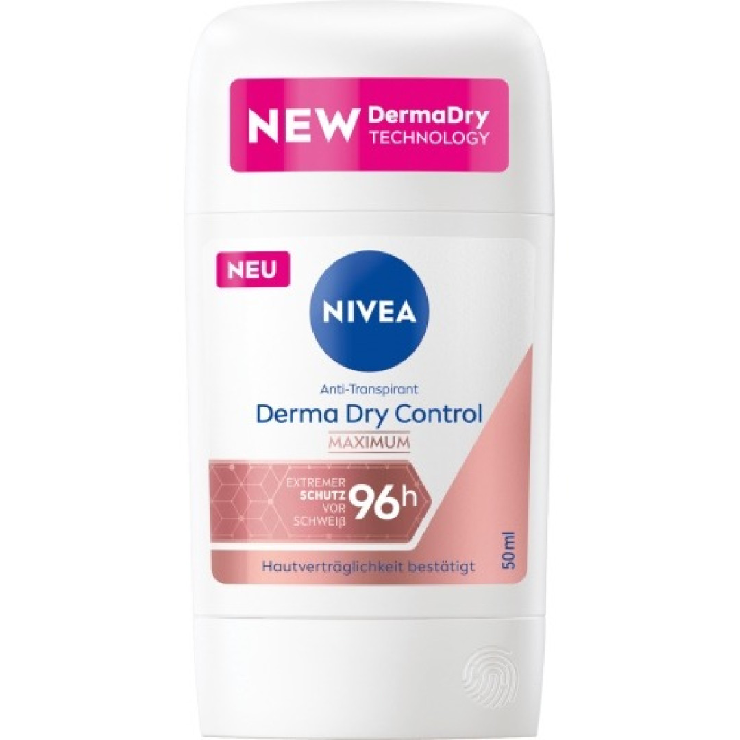 Nivea Derma Dry Control - tuhý deodorant (stick) 50ml