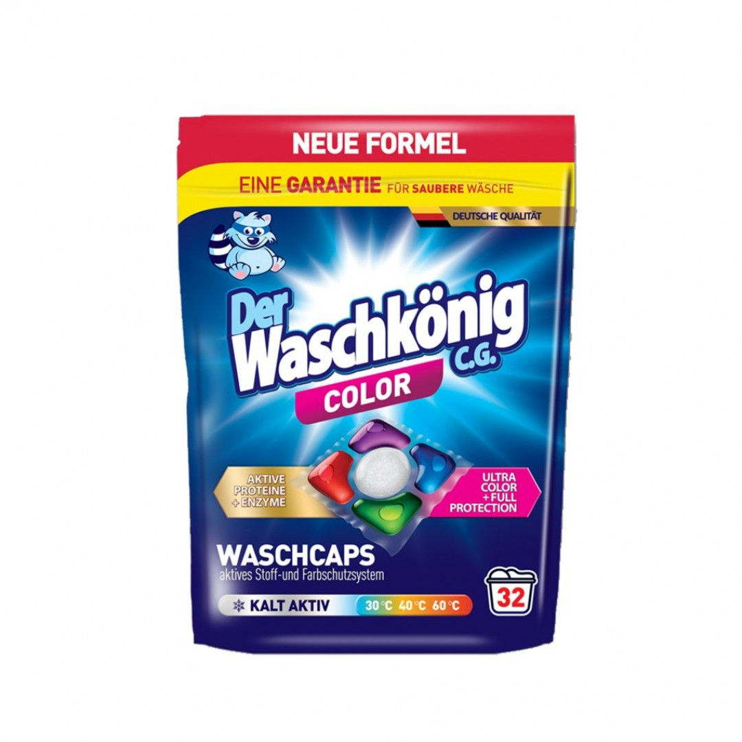 Der WaschKönig  Active Proteine 5v1 Color - pracie kapsule 32ks/bal