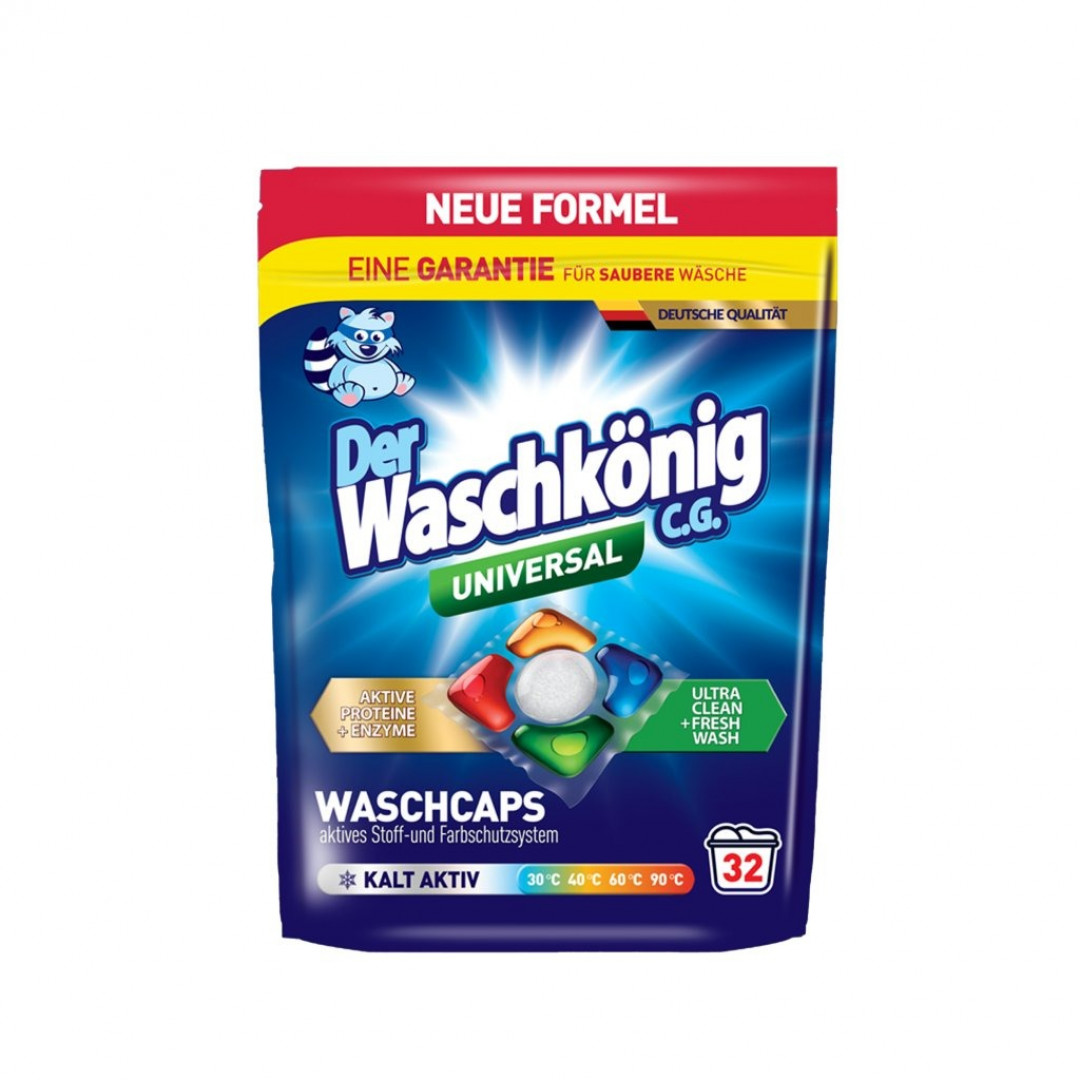 Der WaschKönig  Active Proteine 5v1 Universal - pracie kapsule 32ks/bal