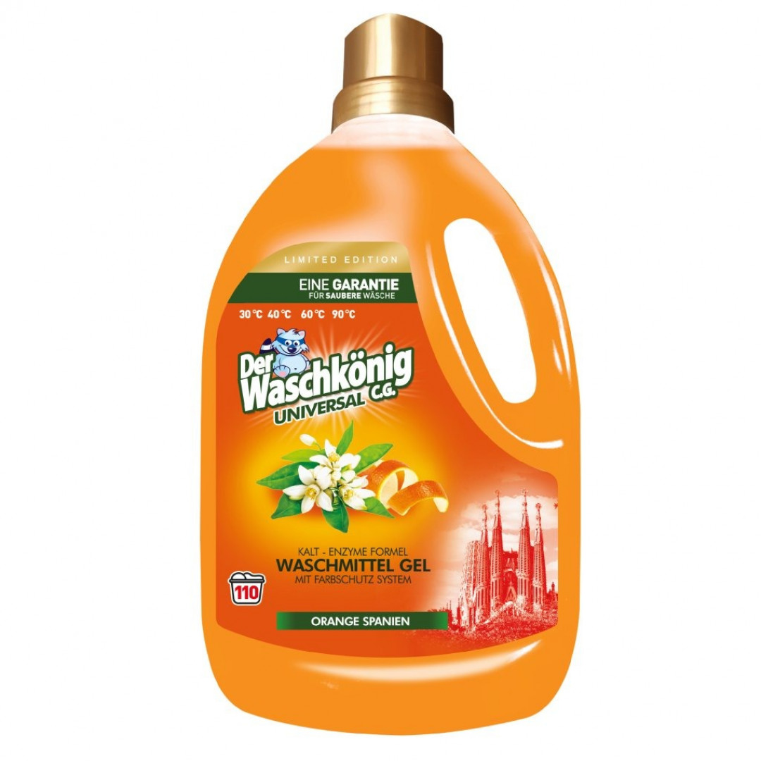 Der Waschkonig Limited Universal Orange Spanien - prací gél 3,305L