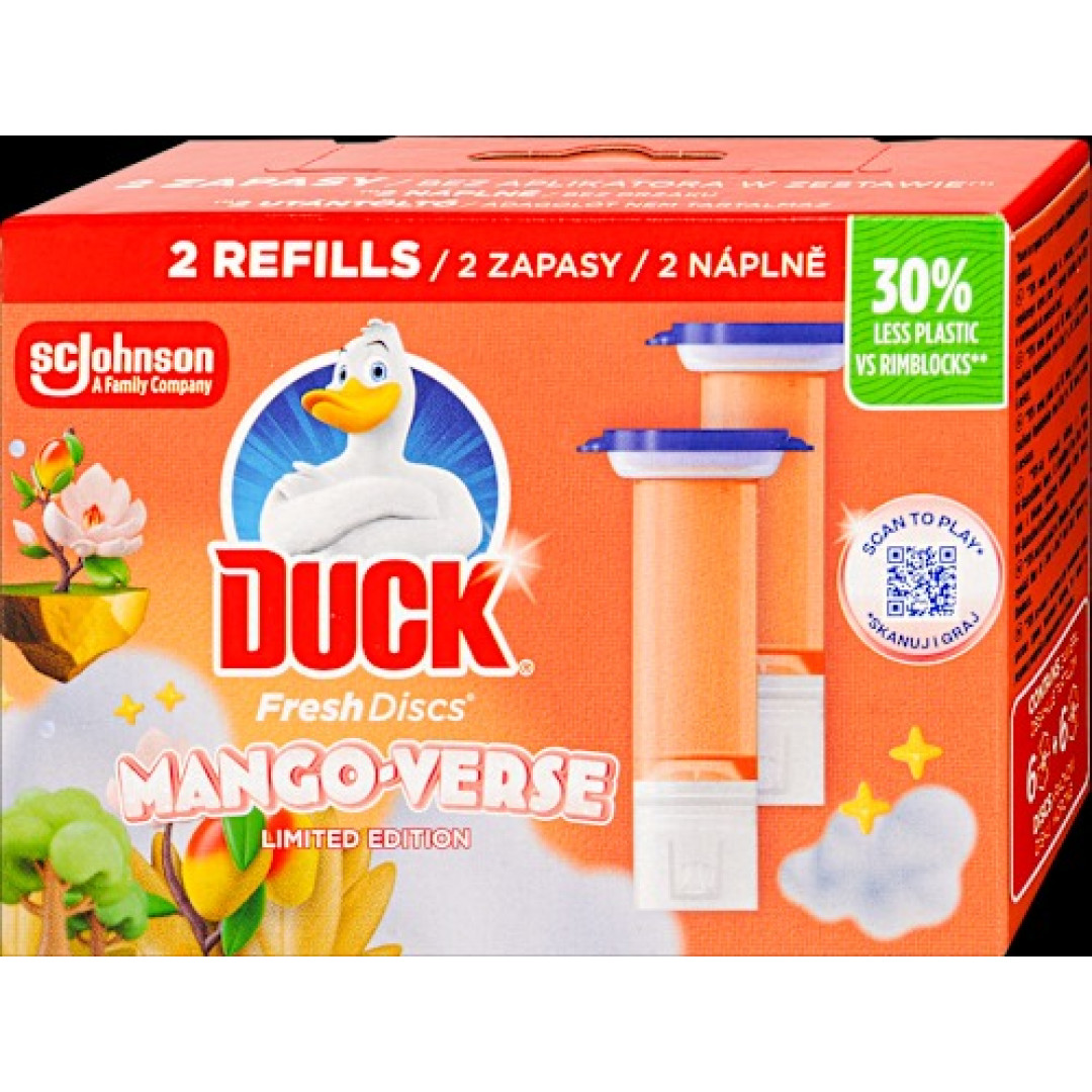 Duck Mango-verse - náhradná náplň do závesného košíka WC 72ml