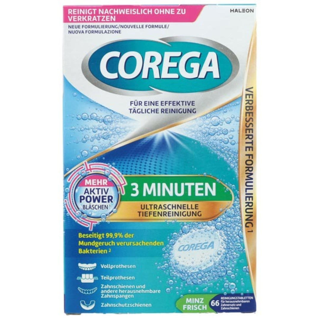 Corega - čistiace tablety na zubné náhrady 108ks