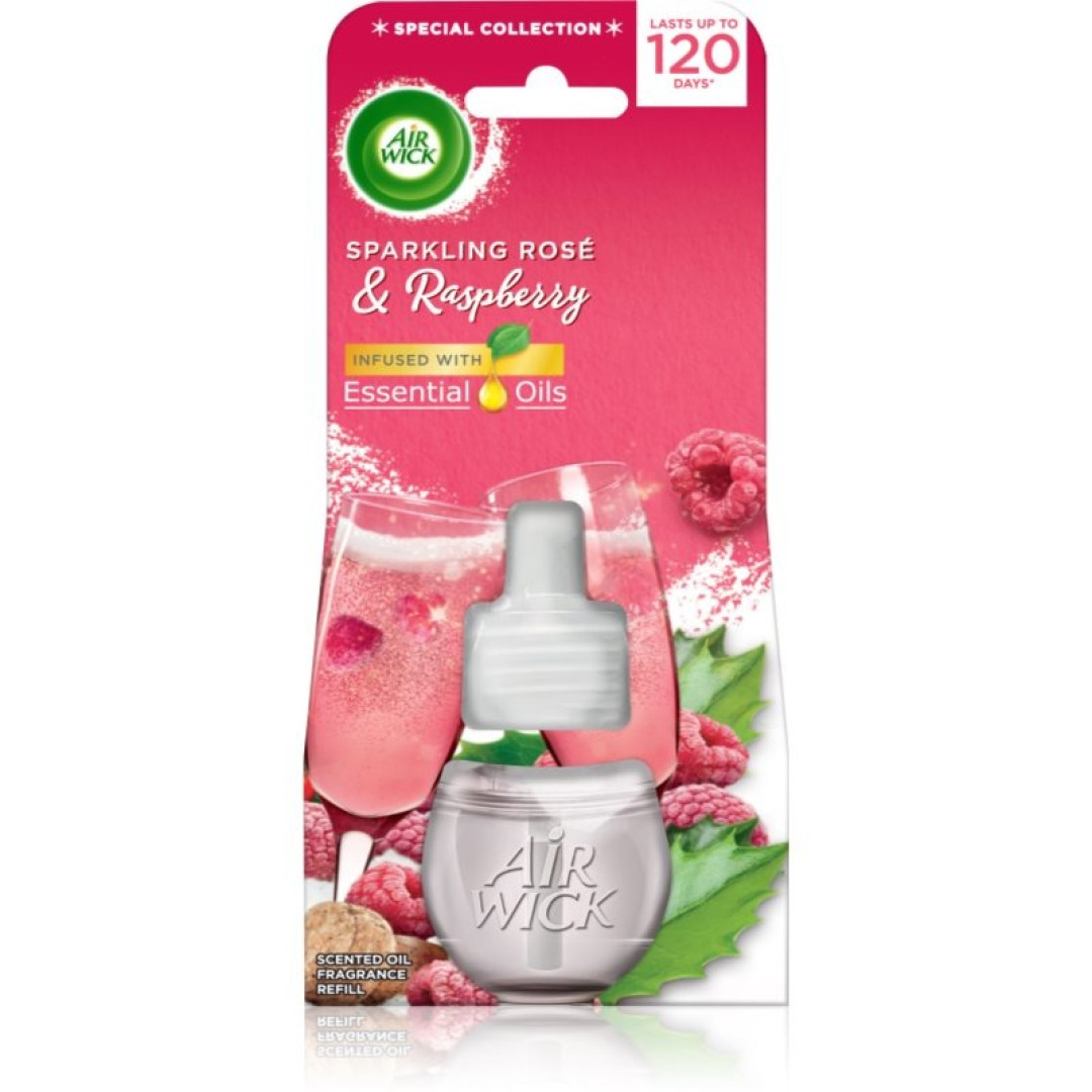 Air Wick Sparkling Rose & Raspberry - náhradná náplň do elektrického osviežovača 19ml