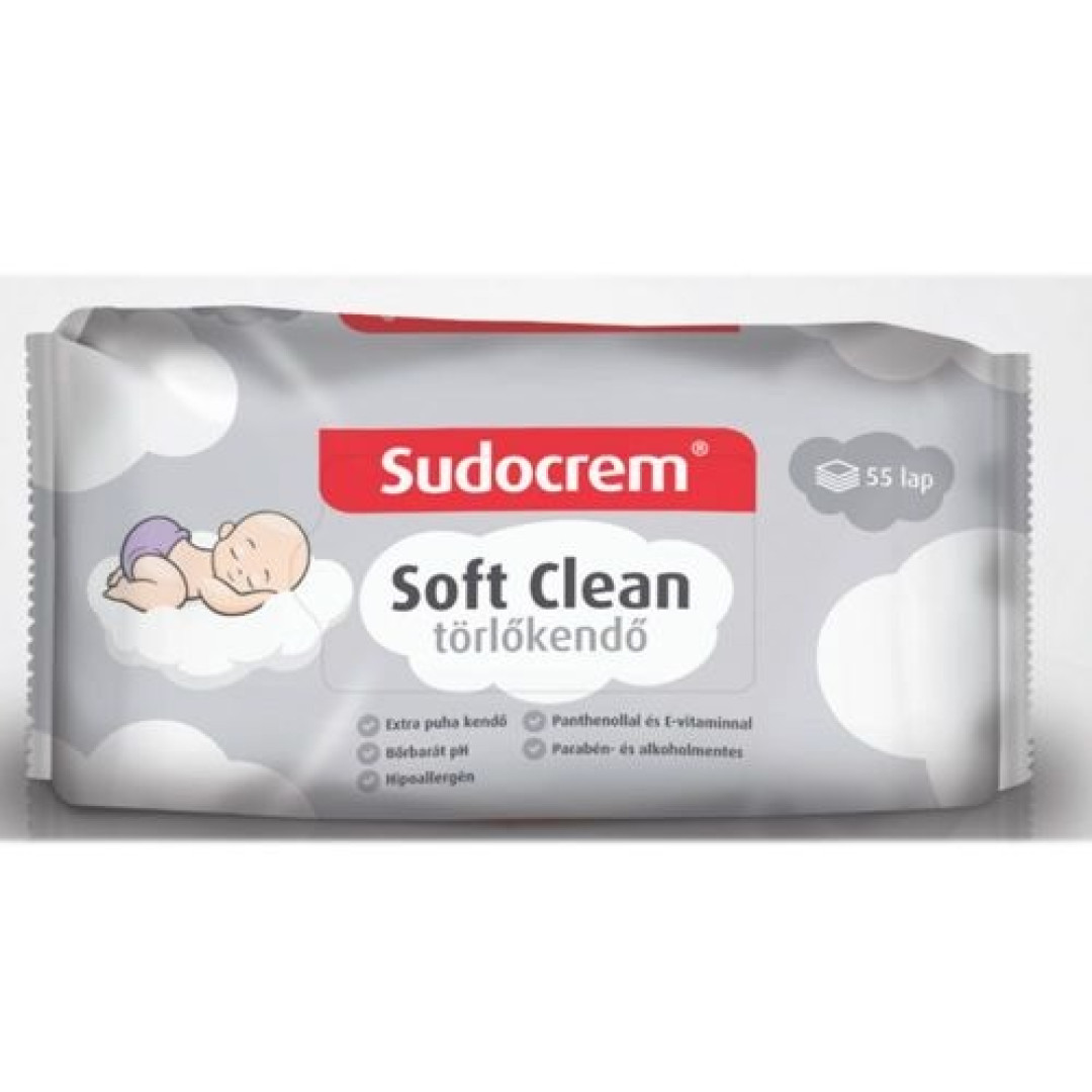 Sudocrem Soft Clean - vlhčené utierky 55ks