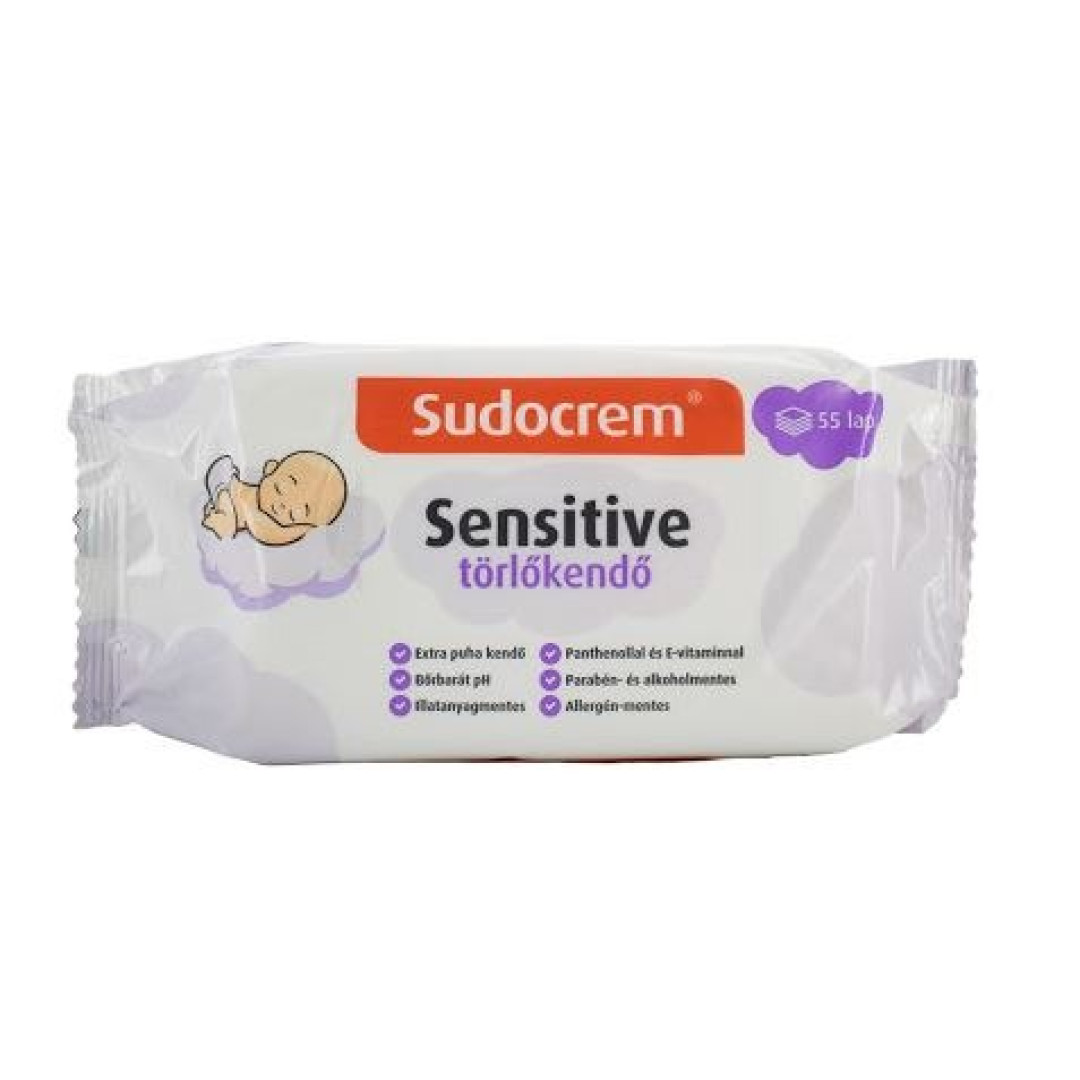Sudocrem Sensitive - vlhčené utierky 55ks