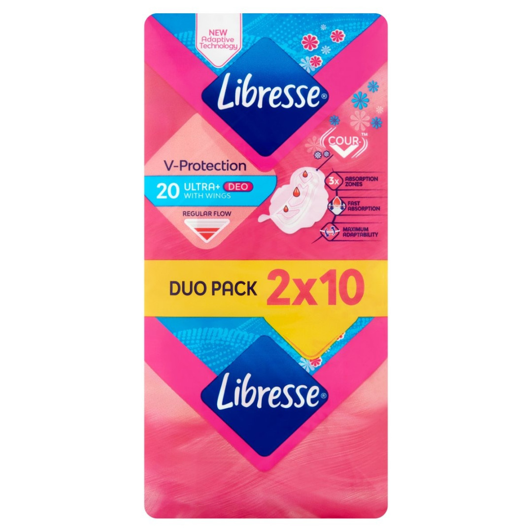 Libresse V-protection ultra+deo - hygienické vložky 20ks