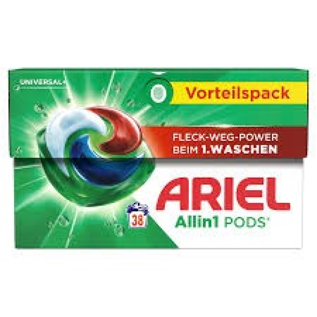 Ariel All in One Universal - kapsuly na pranie bielej a svetlej bielizne 38ks