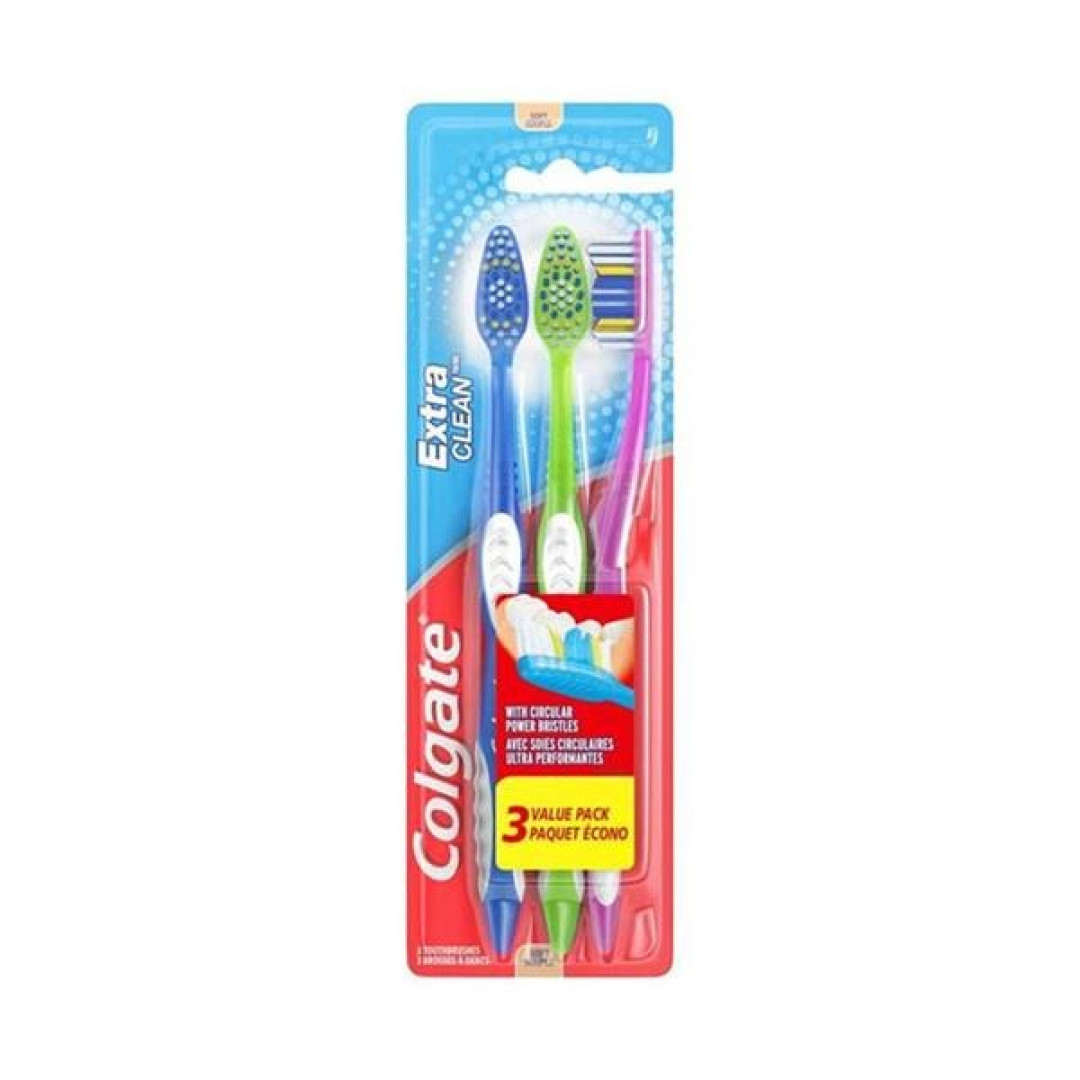 Colgate Extra Clean - zubná kefka (stredná) 3ks