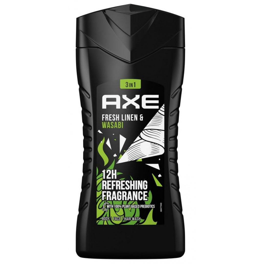 Axe 3v1 Fresh Linen & Wasabi - sprchový gél 250ml