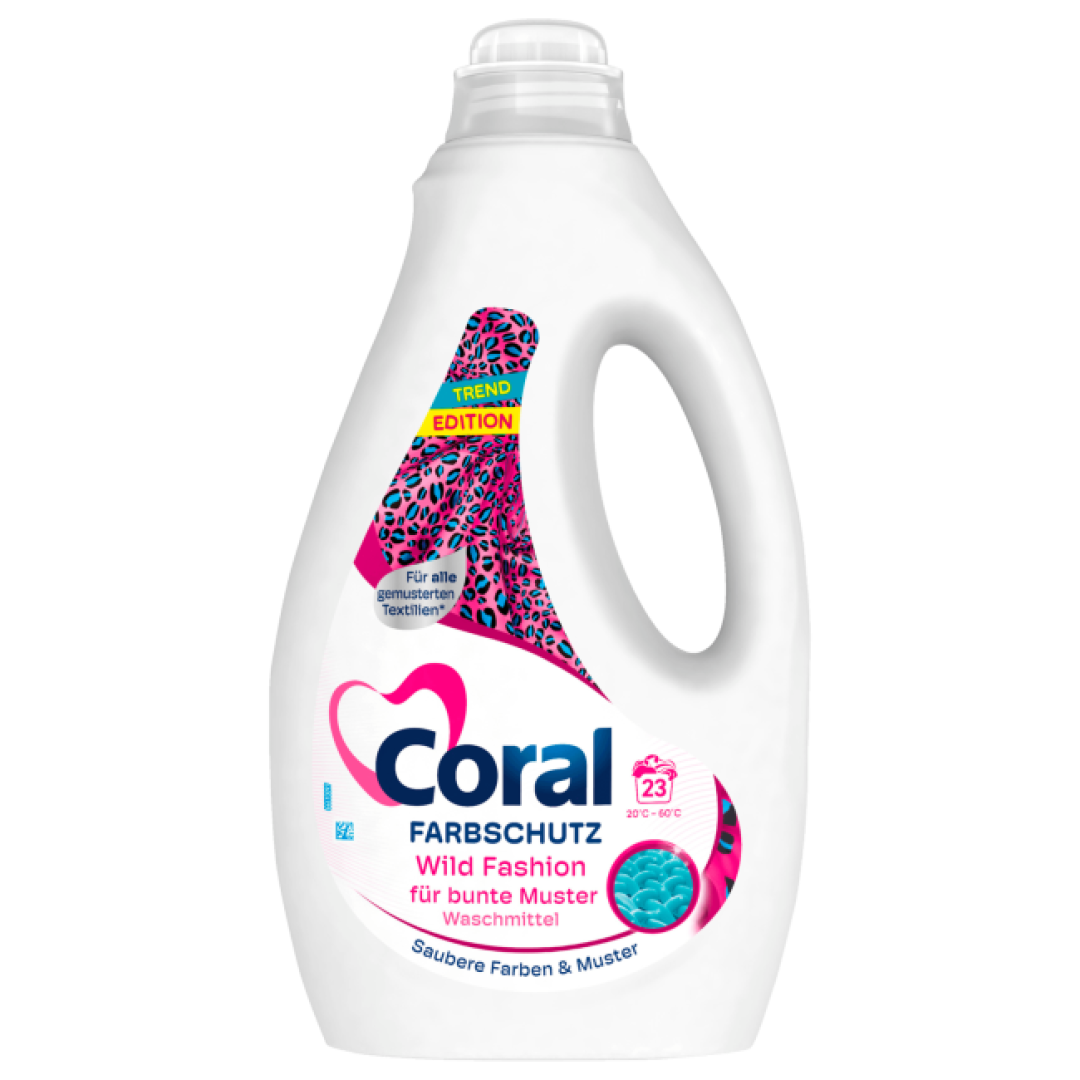Coral Color Wild - prací gél na farebnú bielizeň (vôňa divokých kvetov) 1,15L