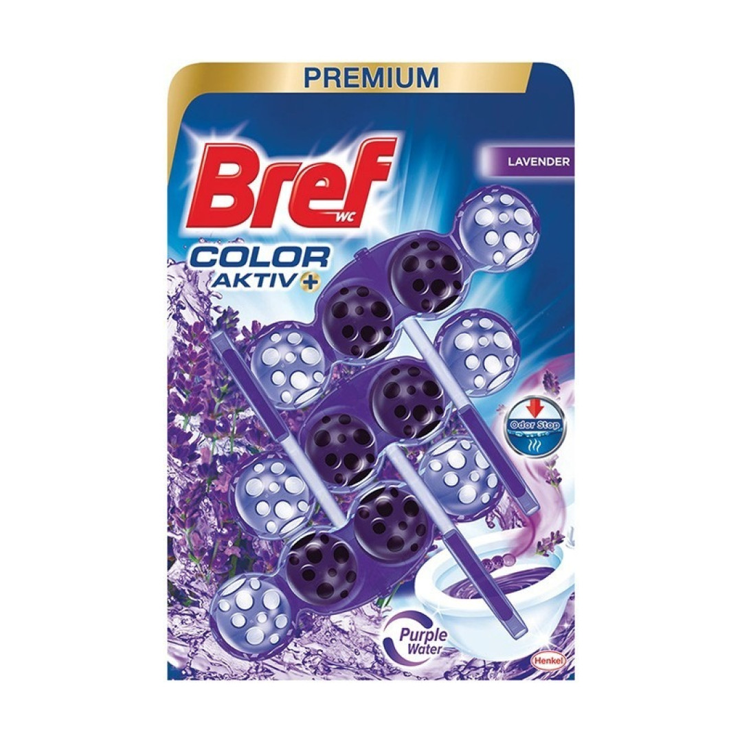 Bref Color Aktiv Lavender - WC blok 3x50g