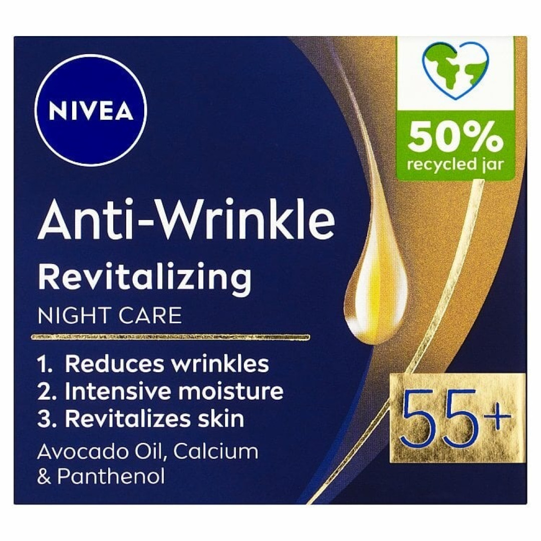 Nivea Proti vráskam 55+ - nočný krém 50ml