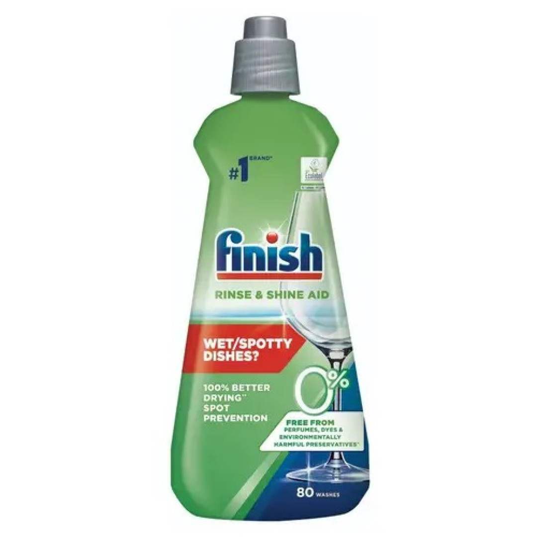 Finish Rinse & Shine Aid 0% - leštidlo do umývačky (bez farbív/vône) 400ml